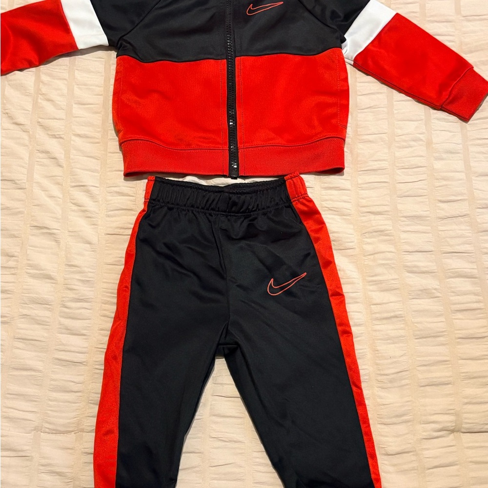 Nike Black and Red 12m Tracksuit